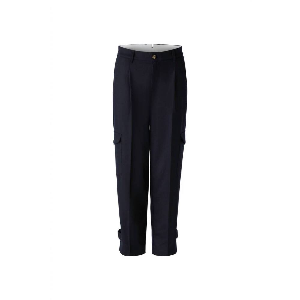 NEW OUI women's cargo trouser pants in dark blue